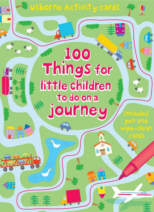 Green box cover featuring a cartoon map illustration with roads, colorful cars, trucks, houses, and a pink pen.