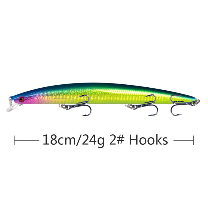 Set of 10 large 18cm dealonline.nz fishing lures with treble hooks, lifelike hard bait lures for freshwater and saltwater fishing