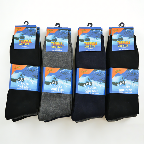 12 pairs of dealonlinenz warm winter thermal socks in size 6-11, cozy and insulating for cold weather.