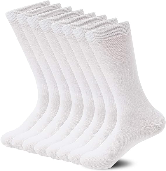 Set of 12 pairs white men's business crew socks, dress socks in size 7-10, from dealonlinenz by dealonline.co.nz.
