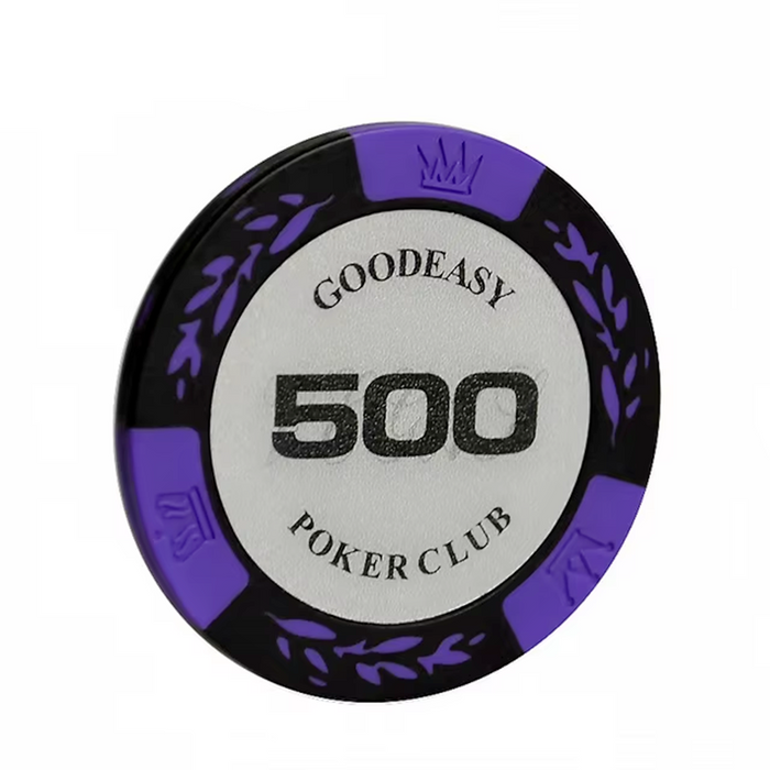 Set of 25 poker chips in 14g weight with casino tokens from dealonline.co.nz, featuring colorful designs and a smooth finish.