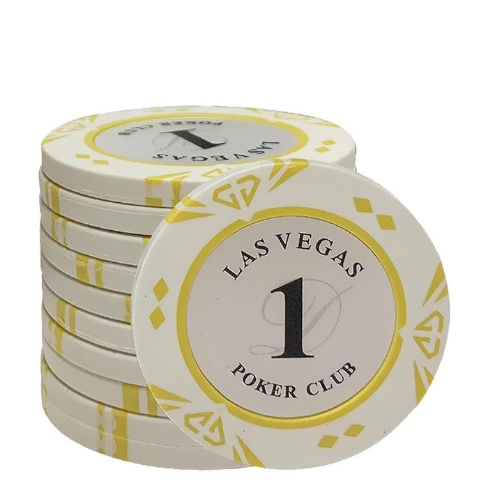 Set of 14g casino poker chips with 25 pieces, featuring colorful tokens for poker and casino games.