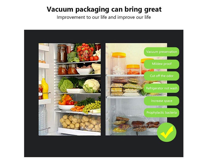 Two rolls of dealonlinenz vacuum sealer bags, 12x500cm, clear plastic for food preservation and storage.