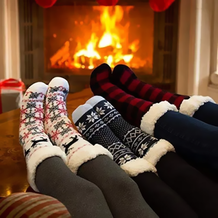24 pairs of dealonlinenz kids fuzzy winter slippers with grippers, soft and super warm socks for children in vibrant colors.