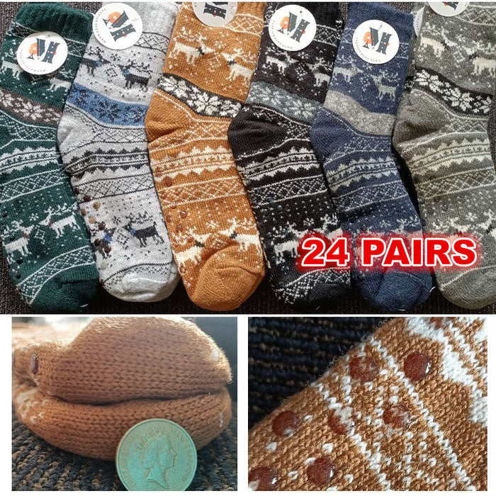 Pair of 24 men's fuzzy winter slippers with soft fabric and grippers by dealonline.co.nz, designed for warmth and comfort.