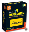 Black game box with bold yellow 30 Seconds logo, Irish flag icon, orange update circle, and icons for players and age.