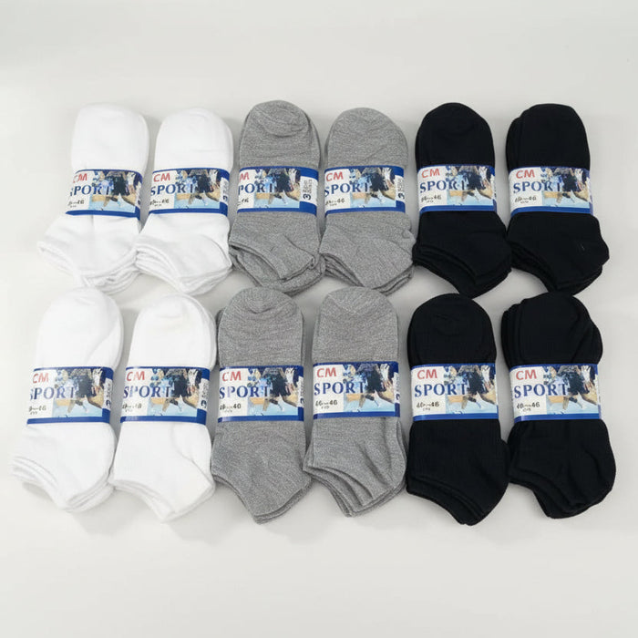 Set of 36 colorful thin ankle socks for men and women, featuring mix colors and sizes, from dealonline.co.nz