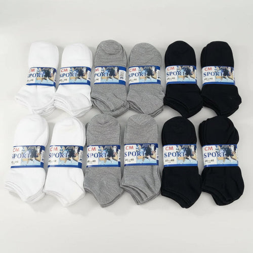 Set of 36 colorful thin ankle socks for men and women, featuring mix colors and sizes, from dealonline.co.nz