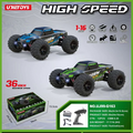 Dealonlinenz 1:16 scale high-speed 4WD RC off-road truck with large tires and rugged design, suitable for all terrains.