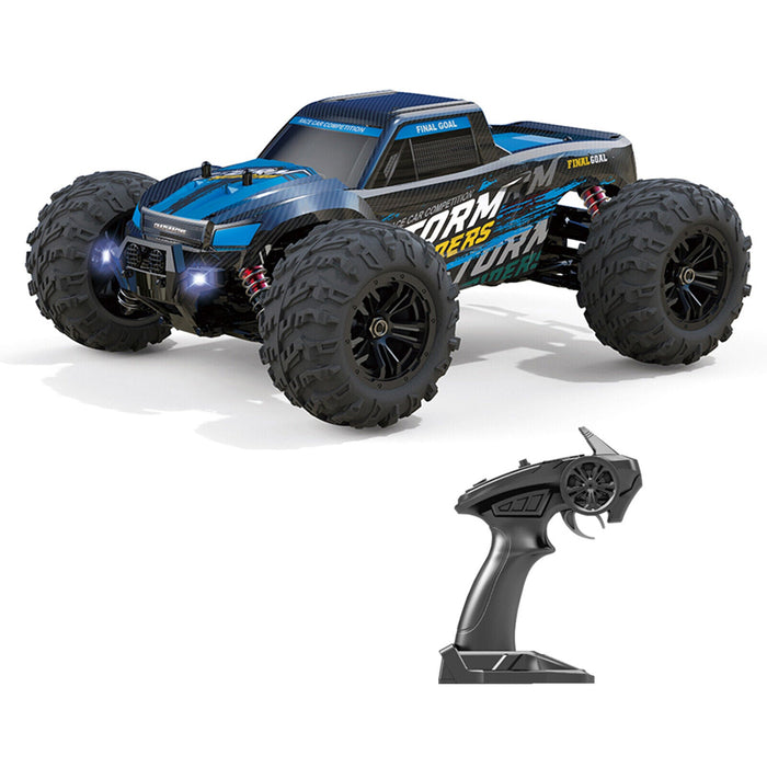 Dealonlinenz 1:16 off-road 4WD electric RC truck with all-terrain tires, high-speed, suitable for outdoor toy adventures.
