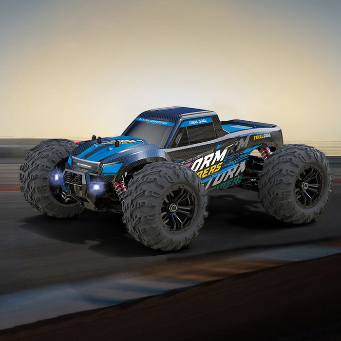 Red 1:16 scale Dealonlinenz off-road 4WD electric RC truck with large tires, high speed, suitable for all terrains and outdoor play