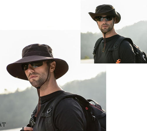 Dealonlinenz sun hat bucket style with four color options, outdoor fishing and hiking cap with UV protection.