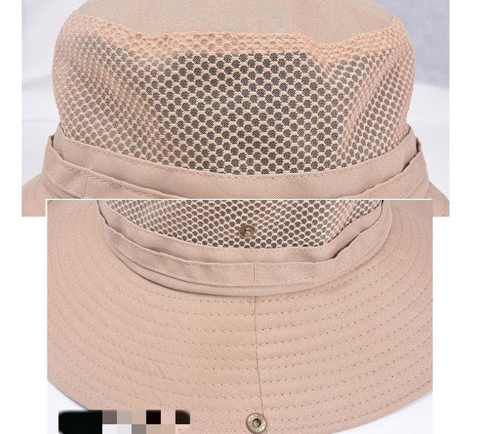 Dealonline.co.nz sun hat with four color options, bucket style outdoor fishing and hiking cap with UV protection.