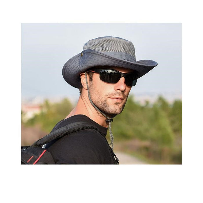 Dealonlinenz sun hat bucket cap in four colors, outdoor fishing and hiking UV protection hat with wide brim