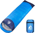 ECOTREK 4-season adults envelope camping sleeping bag, compact and lightweight for outdoor camping adventures.