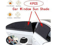 DealOnlineNZ 4-piece car sun shade set with mesh visor covers for front and rear side windows, providing UV protection and privacy.
