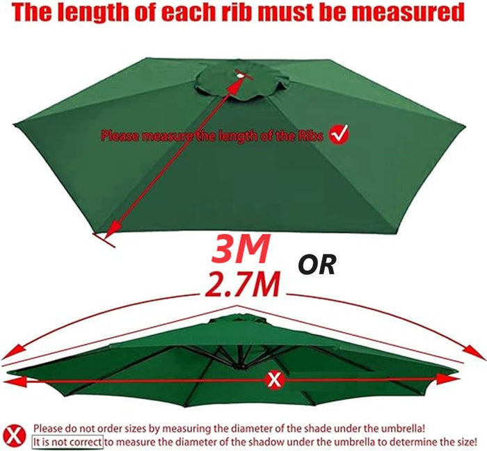 Round garden umbrella cover in 5 colors for 8-arm parasol, 2.7m replacement cloth from dealonline.co.nz