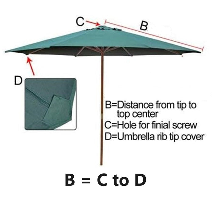 Round garden umbrella cover in 5 colors for 8-arm parasols, 2.7 meters, replacement cloth for outdoor umbrellas.