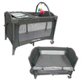 Baby Way NZ 5-in-1 portable co-sleeper bed with changing table and toy bar, ideal for travel and easy to assemble.