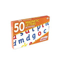Orange and white box showing colorful lowercase magnetic letters including a, s, u, and t for ages 4 and up.
