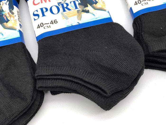 Set of 60 black thin ankle socks for men and women, casual and comfortable, from dealonline.co.nz.