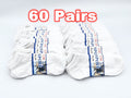 Pair of white thin ankle socks by dealonline.co.nz, size M7-11/W8-12, shown laid flat for easy view of design and material.