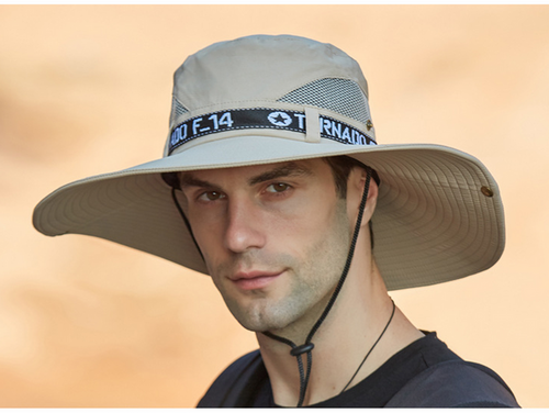 Navy wide brim sun hat by dealonline.co.nz with UV protection, perfect for outdoor fishing and hiking activities.