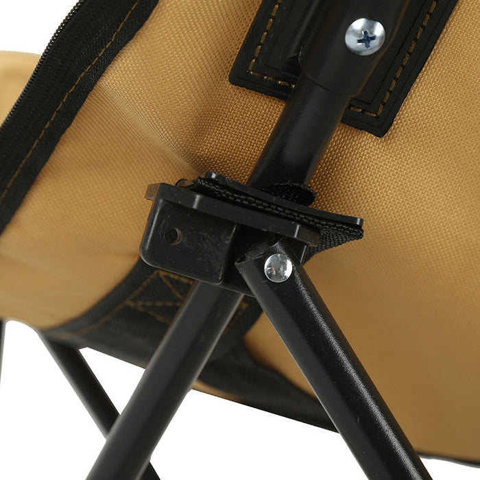 ECOTREK adjustable folding chair with footrest, featuring three recline positions and a sturdy design for comfortable seating.