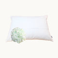 Soft Air Support Pillow by Do Not Disturb Sleep Company, showcasing its ergonomic design and plush, breathable fabric.