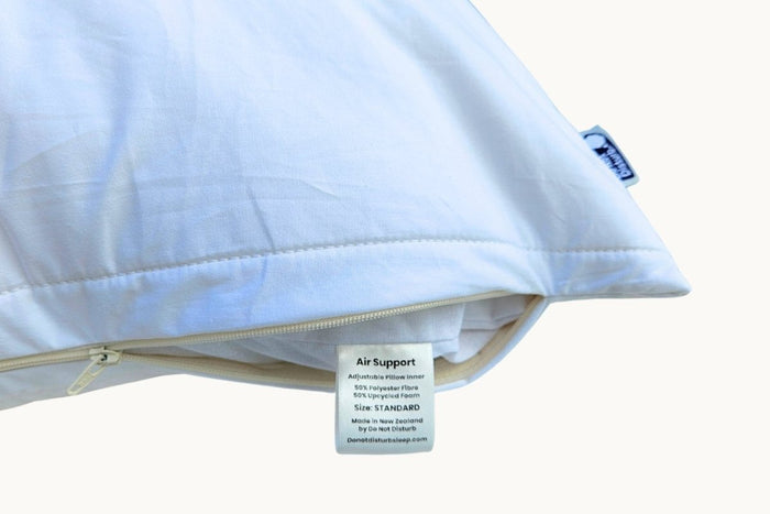 Do Not Disturb Sleep Company Air Support Pillow showing a soft, ergonomic pillow designed for comfortable sleep.