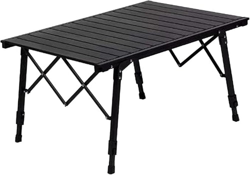 ECOTREK aluminium height-adjustable camping table with 89cm height, portable outdoor table suitable for outdoor activities and camping.