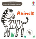 Baby book cover featuring a cartoon zebra with black stripes, orange title text, and a small gray bird.