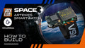 DIY Artemis Smartwatch with exposed electronics and NASA strap, pictured against Earth from a space station window.