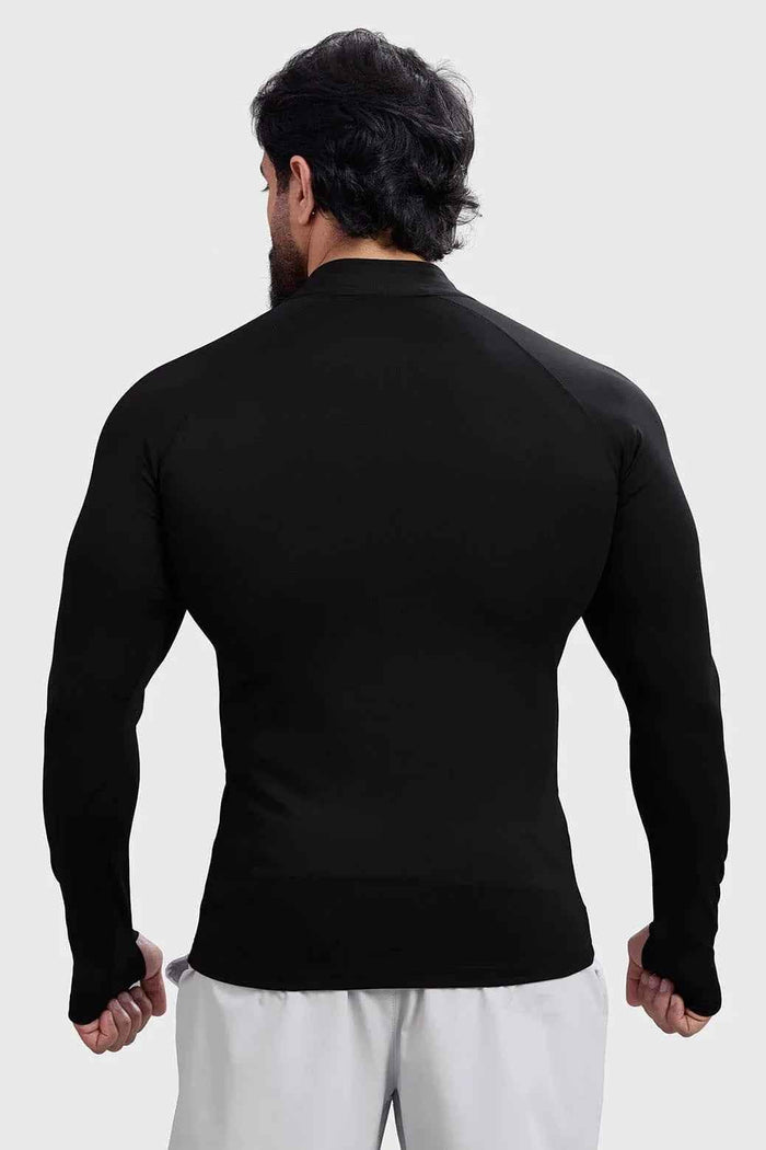 Black Fuaark NZ Axis Pullover T-shirt laid flat, showcasing the comfortable fit and minimalist design.