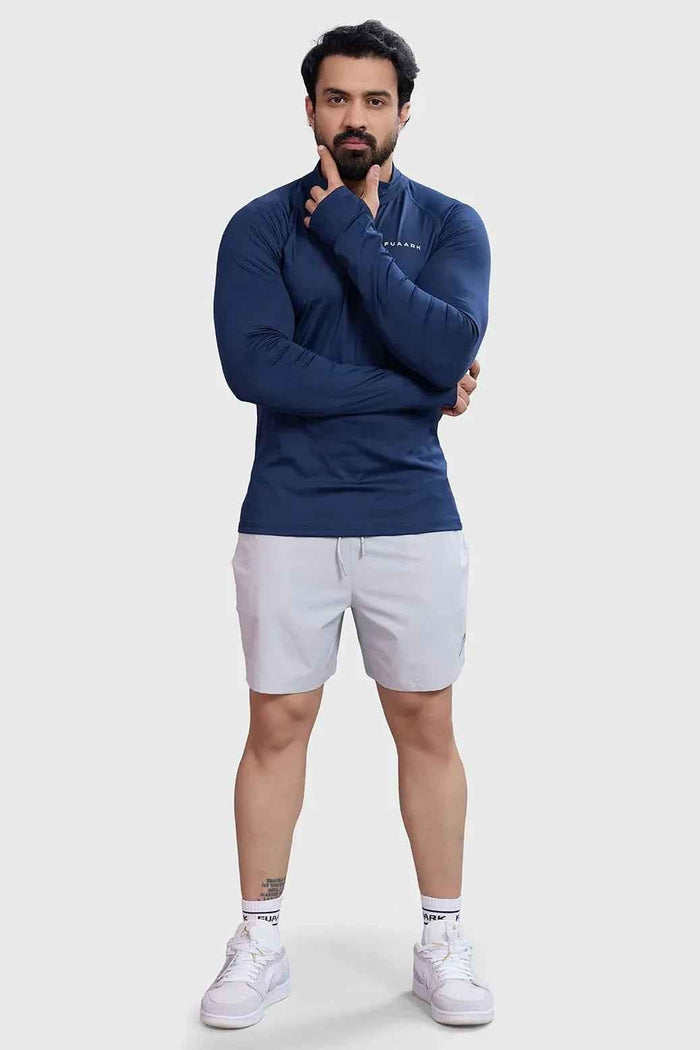 Navy Axis Pullover sweatshirt by Fuaark Nz with a comfortable fit and casual style, displayed on a plain background.
