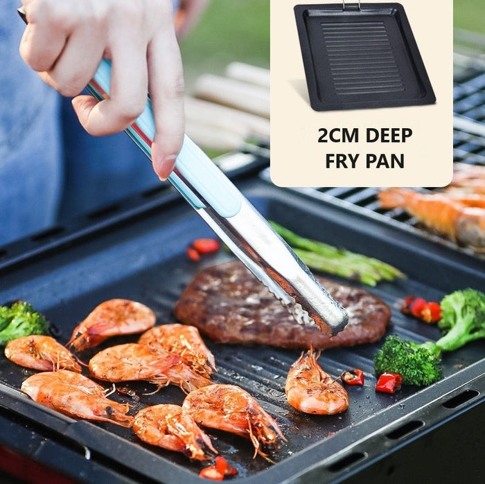 Portable folding barbecue charcoal grill ideal for camping, hiking, picnics, and outdoor market cooking by dealonline.co.nz