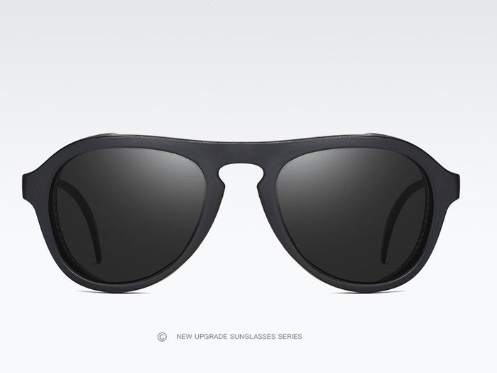 Black HD polarized sunglasses with anti-blue ray coating and hydrophobic lenses, stylish eyewear from dealonline.co.nz.