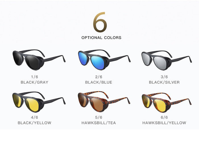 Dealonlinenz black polarized sunglasses with anti-blue ray hydrophobic lenses, sleek design, and UV protection.