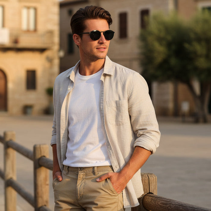 Dealonlinenz black sunglasses with polarized lenses, anti-blue ray coating and hydrophobic finish, featuring a sleek modern design.