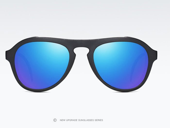 Blue HD polarized sunglasses with anti-blue ray coating and hydrophobic lens from dealonlinenz, ideal for outdoor protection.