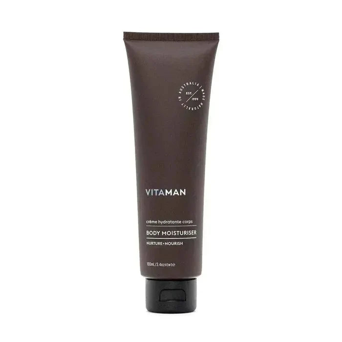 VITAMAN Australia body moisturizer bottle with label, showcasing the nourishing skincare product for healthy, hydrated skin.