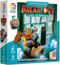 Teal and white game box with a dwarf escaping a dungeon. 1-player tumbling block puzzle game with 80 challenges.