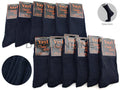 Set of 12 navy business crew socks for men, size 7-10, stylish dress socks from dealonline.co.nz.
