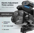 Mead's Supply & Equipment Outdoors C10 Max GPS RC drone with HD camera, triple lens optical flow, auto return, complete set, black.