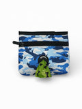 Camouflage treat training pouch for dogs by DogTreatNZ, with adjustable clip and spacious interior for training treats.