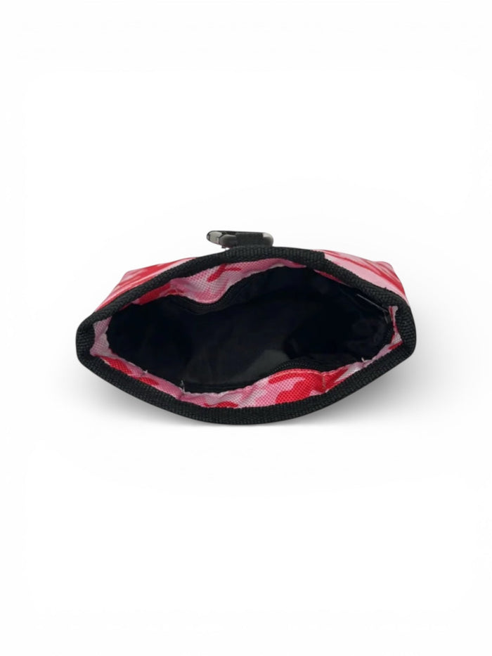Camouflage treat training pouch by DogTreatNZ with adjustable drawstring and spacious compartment for dog treats.