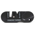 Black camping and hiking knife sharpener tool by Mead's Supply & Equipment Outfitters, designed for outdoor knife sharpening.