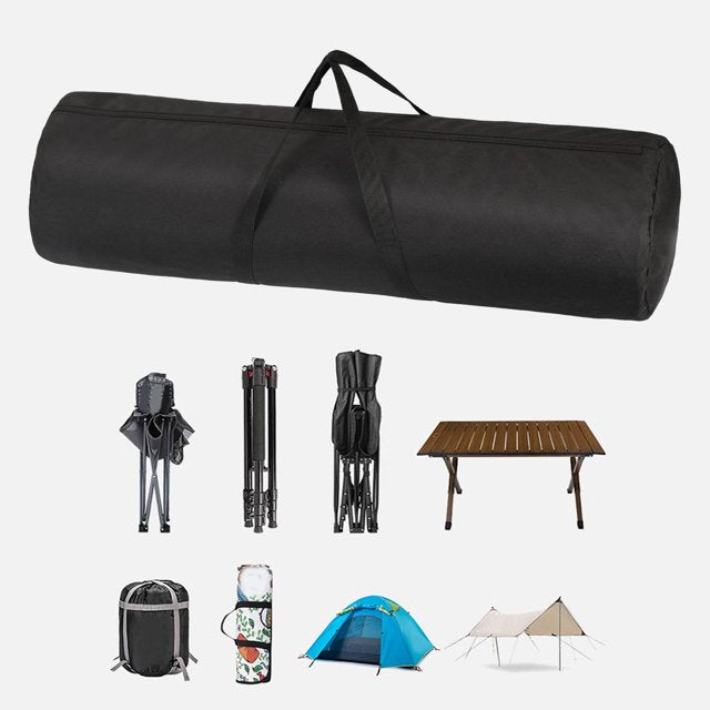ECOTREK camping storage bag in small size, durable fabric with multiple compartments for organized outdoor gear storage