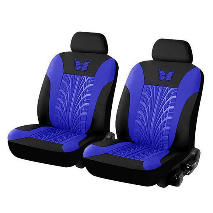 Dealonlinenz polyester car seat cover protecting front seats, durable and easy to install for vehicle interior protection.