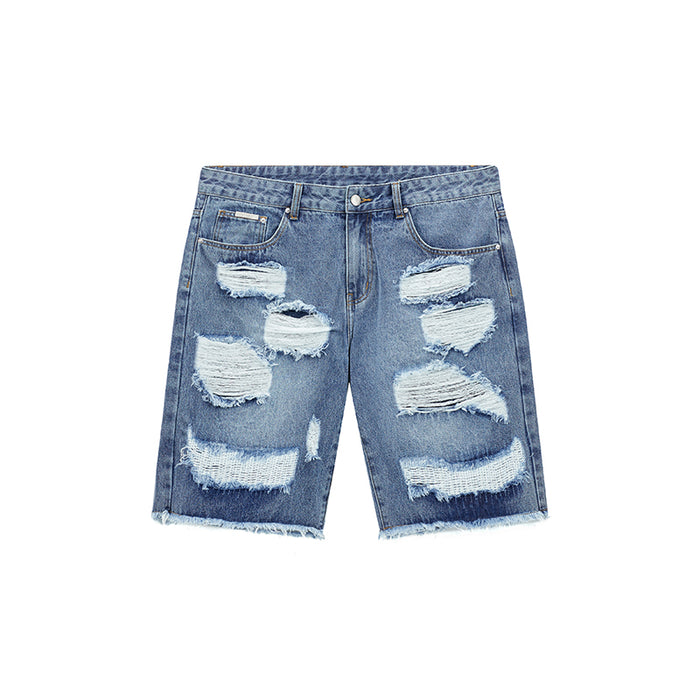 Casual Washed Denim Loose Fit Jorts
